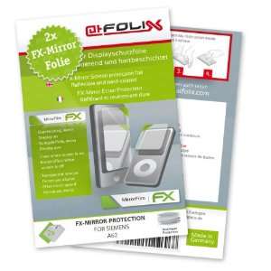  2 x atFoliX FX Mirror Stylish screen protector for Siemens A62 