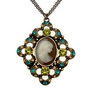    Acosta Jewellery   Vintage Style   Crystal Cameo Necklace Jewelry