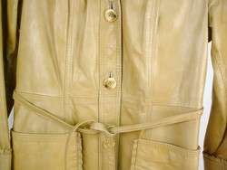 Vintage Caramel 60 70s Leather S M Coat HOBO Western NR  