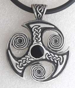 Triskele Trinity Celtic Knot Silver Pewter Pendant  