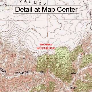   Topographic Quadrangle Map   Woodlake, California (Folded/Waterproof