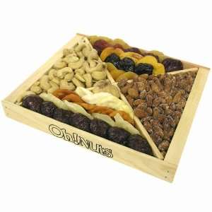 Oh Nuts Wooden Tray  Grocery & Gourmet Food