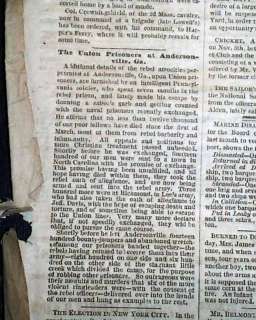   War Newspaper ABRAHAM LINCOLN ELECTION (Ongoing Voting) & NYC Riot