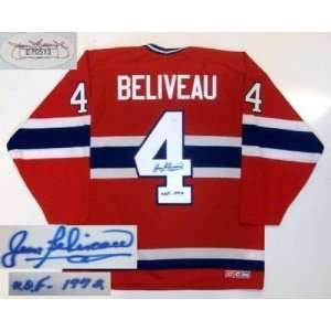  Autographed Jean Beliveau Jersey   Hof Jsa Sports 