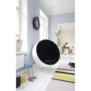  Designer Modern Eero Aarnio Ball Chair with Black Interior 