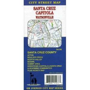  GM Johnson 532080 Santa Cruz And Watsonville Street Map 