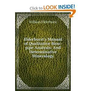  Elderhorsts Manual of Qualitative Blow pipe Analysis And 