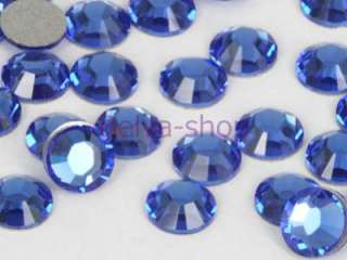   crystal flatback rhinstones size ss 16 3 8 4 0mm colour sapphire f 206