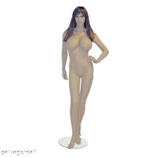 Voluptuous Female Mannequin Store Display Wig & Stand 7  