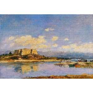   painting name Antibes Fort Carre, By Boudin Eugène 