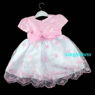NEW Kid Toddles Flower Girl Pageant Wedding Party Birthday Dress Pink 