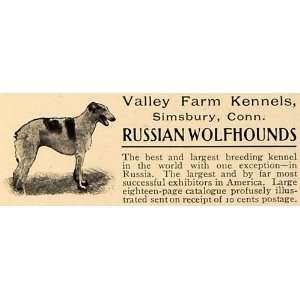   Simsbury Russian Wolfhounds   Original Print Ad
