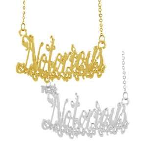  Gold Notorious Bubble Graffiti Nameplate Necklace Jewelry