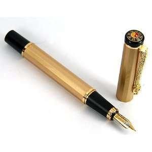  Jinhao Classic Dragon Clip Golden Fountain Pen with Push 