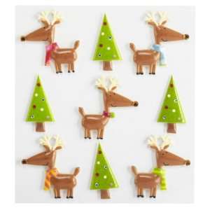  Jolees Boutique Reindeer Cabochons Dimensional Stickers 