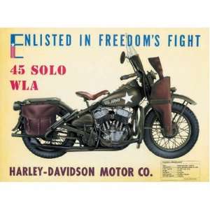  Harley Davidson¨ 45 Solo WLA Metal Sign