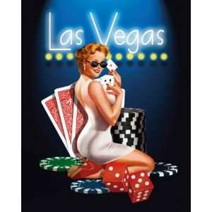  Ralph Burch 32W by 40H  Las Vegas CANVAS Edge #3 3/4 
