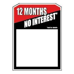  12 Months No Interest   Slotted Tags (250pk)   5x7 