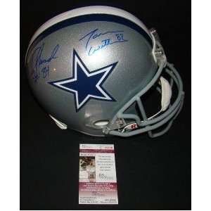  J. Novacek J. Witten SIGNED F/S Cowboys Helmet JSA NEW 