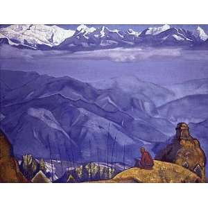 Hand Made Oil Reproduction   Nicholas Roerich   24 x 18 inches   Book 