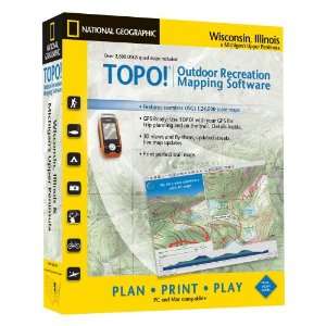 National Geographic TOPO Wisconsin, Illinois, and Michigans Upper 
