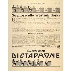   Typist Dictate Machine   Original Print Ad