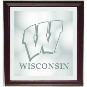  Wisconsin Badgers 20 x 18.5 Framed Wall Mirror NCAA 