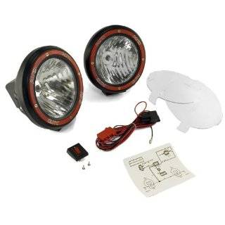   15205.53 7 Black Round HID Off Road Light with Wiring Harness   Pair