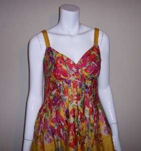   Picone Floral Print Sleeveless Dress Size 4 2569 701644124687  