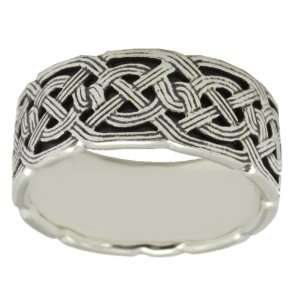  Mens Sterling Silver Irish Celtic Ring Band (Size 10.5) Jewelry