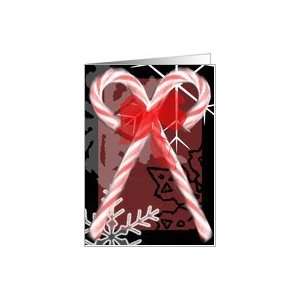  Criss Cross Wintery Candy Canes Card Health & Personal 