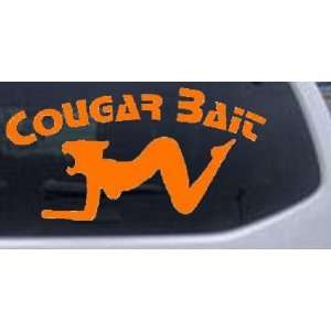 Cougar Bait Funny Car Window Wall Laptop Decal Sticker    Orange 30in 