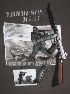 Thompson WW2 Machine Gun T shirt Design Artwork  