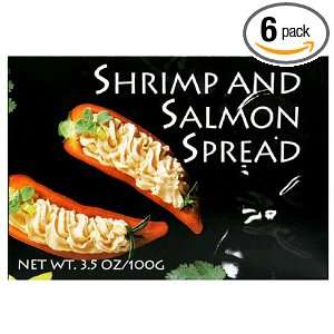 Alaska Smokehouse Shrimp and Salmon Spread, 3.5 Ounce Boxes (Pack of 6 