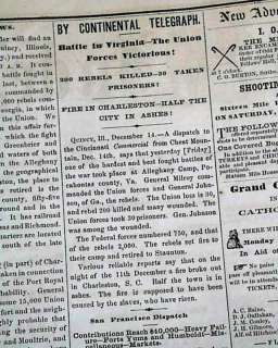   CAMP ALLEGHENY West Virginia Stockton CA Civil War 1861 Old Newspaper
