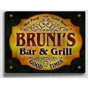  Brunis Bar & Grill 14 x 11 Collectible Stretched 