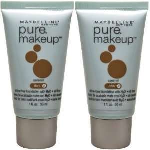  Maybelline Pure Makeup Foundation 2 CARAMEL (Qty, of 2 
