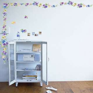 WST 14 Pansy, Mural Self Adhesive Decal Wall Sticker  