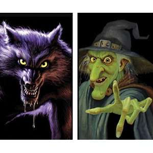 Werewolf & Wily Witch Translucent Window Decorations Double Window 