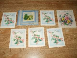 Vintage Box Of 1940s /50s Gift Wrap~10 Sheets~Cards& Ribbon  