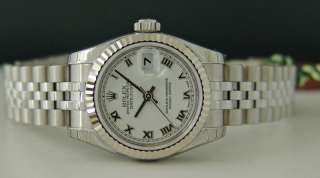 WATCH CHEST® Rolex Datejust 18K&SS White Roman 179174  
