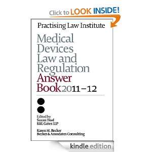 Medical Devices Law and Regulation Answer Book 2011 12 Karen M 