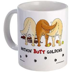  Golden Butts with Sticks/Balls Pets Mug by  