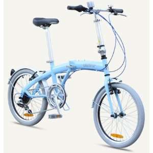 MIAMI Citizen Bike 20 6 speed Folding Bike with Steel Frame (Sky Blue 