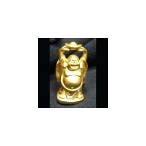 Golden Keychain Buddha with Money Symbol 