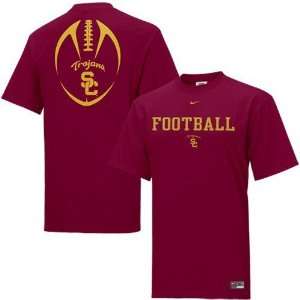  USC Trojans NCAA Youth Team Issue T shirt by Nike (Maroon 