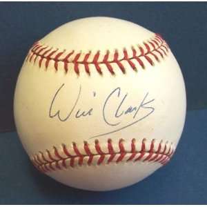  Will Clark Autographed Baseball