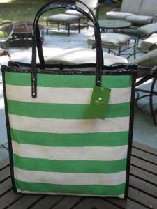 NWT kate spade GREEN CREAM PASS THE SHADES GRIFFEN TOTE  