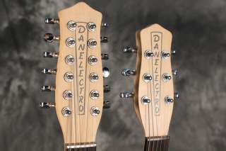 Danelectro DOUBLE NECK 12 6 guitar BLUE SPARKLE w/Gibson Classic 57 
