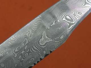 US Custom Hand Made STEK Bowie Damascus Fighting Hunting Large Knife 